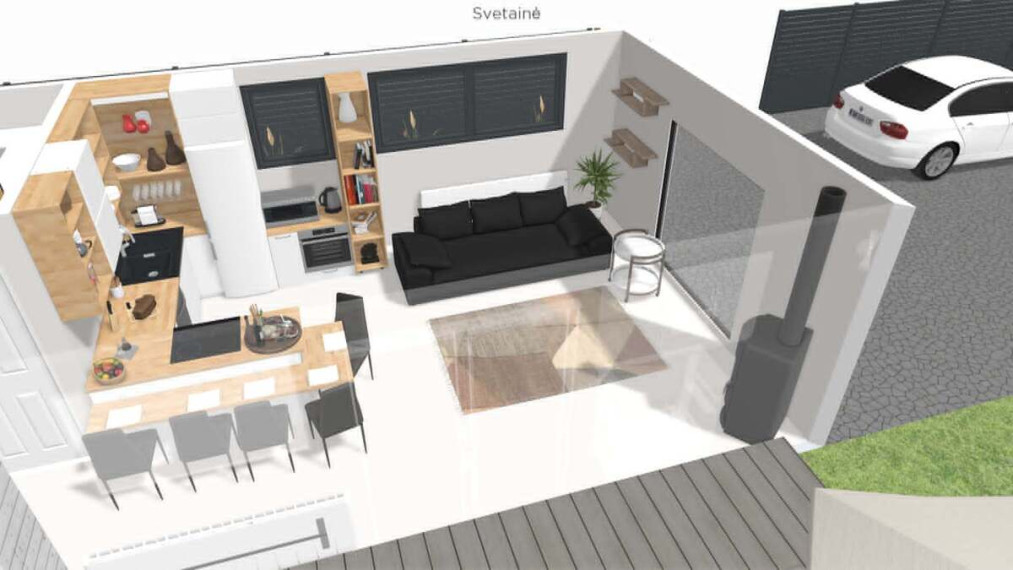 Parduodamas namas Vilniaus r. sav., Papiškių k., Vokės 2-oji, 72.2 m2 ploto, 1 aukštai 33