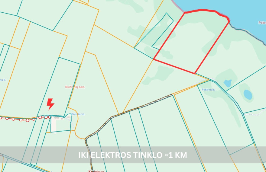 Parduodamas  sklypas Pakirnių k., Vilniaus r. sav., 734.54 a ploto 13
