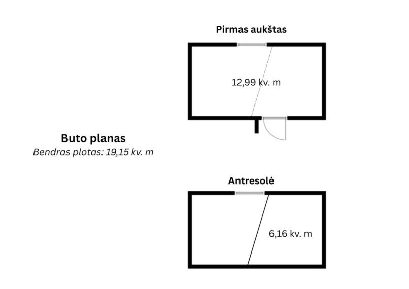 Parduodamas butas Titnago g., Vilniaus m., Vilniaus m. sav., 19.15 m2 ploto, 2 kambariai 21