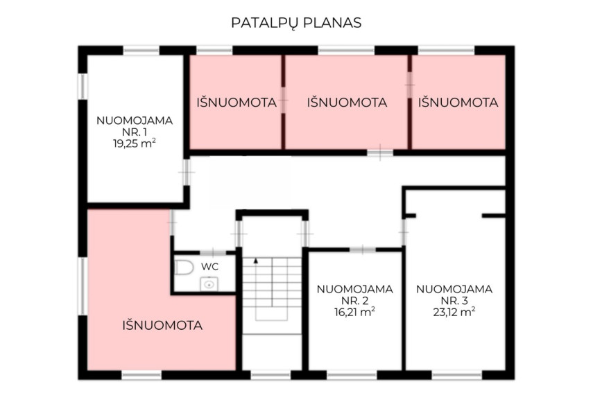 Nuomojamos administracinės, gamybinės, paslaugų, prekybos, sandėliavimo patalpos Savanorių pr., Vilniaus m., Vilniaus m. sav., 58.58 m2 ploto 3