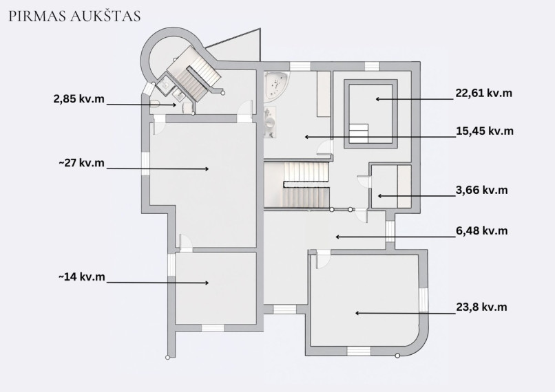 Parduodamas namas Žirgo g., Vilniaus m., Vilniaus m. sav., 504.3 m2 ploto, 3 aukštai 18