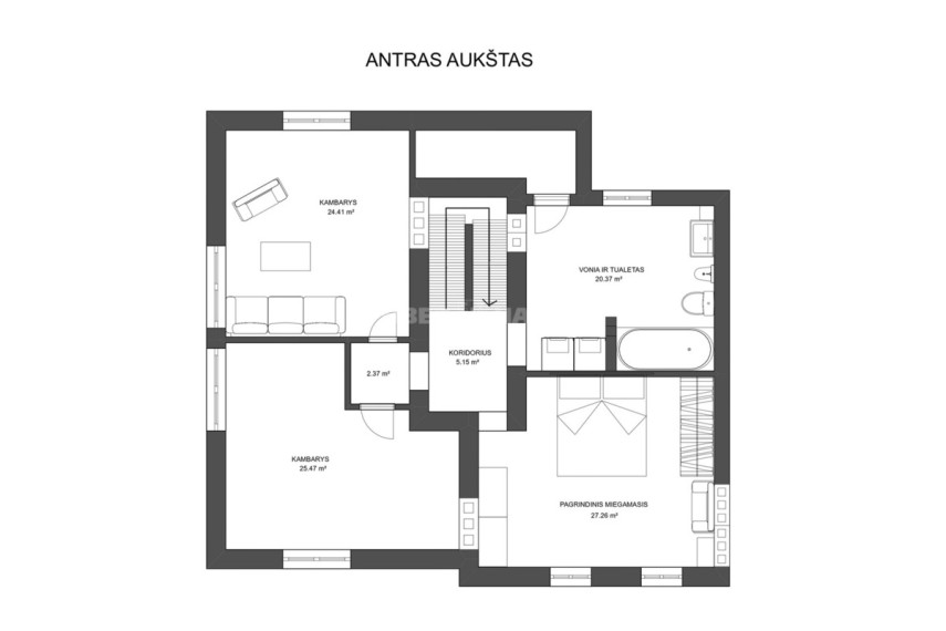 Nuomojamas butas Žiemos g., Antakalnis, Vilniaus m., Vilniaus m. sav., 187 m2 ploto, 4 kambariai 23