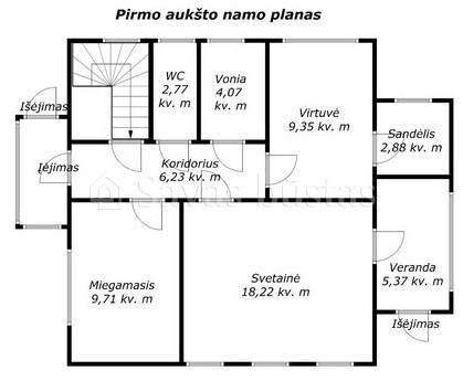 Parduodamas namas Putinų g., Kivylių k., Akmenės r. sav., 73.24 m2 ploto, 1 aukštai 24