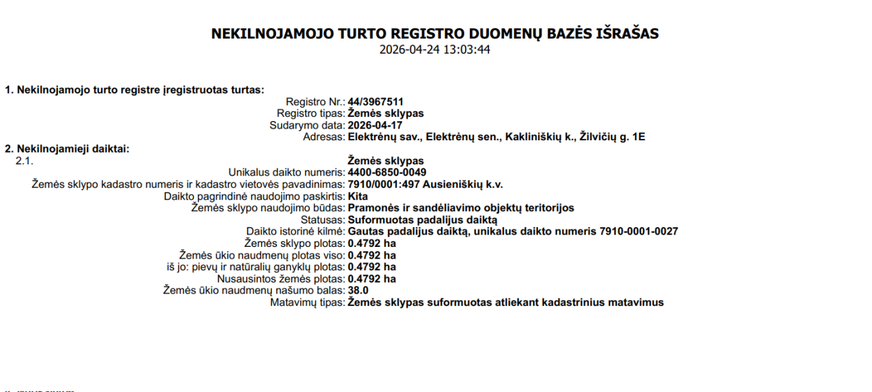 Parduodamas sklypas Žilvičių g., Kakliniškių k., Elektrėnų sav., 48.00 a ploto 16
