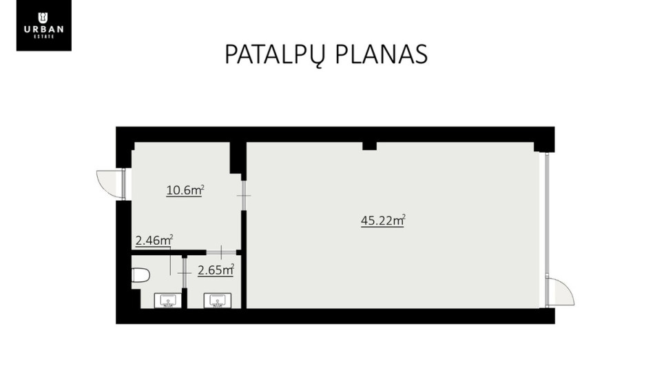 Parduodamos patalpos Pavilnionių g., Pašilaičiuose, Vilnius, 60.93 kv.m ploto 11