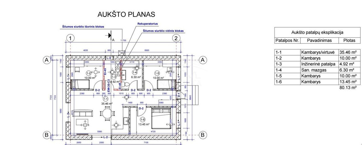 Parduodamas namas Grambaviškių k., Klaipėdos r. sav., 83 m2 ploto, 1 aukštai 3