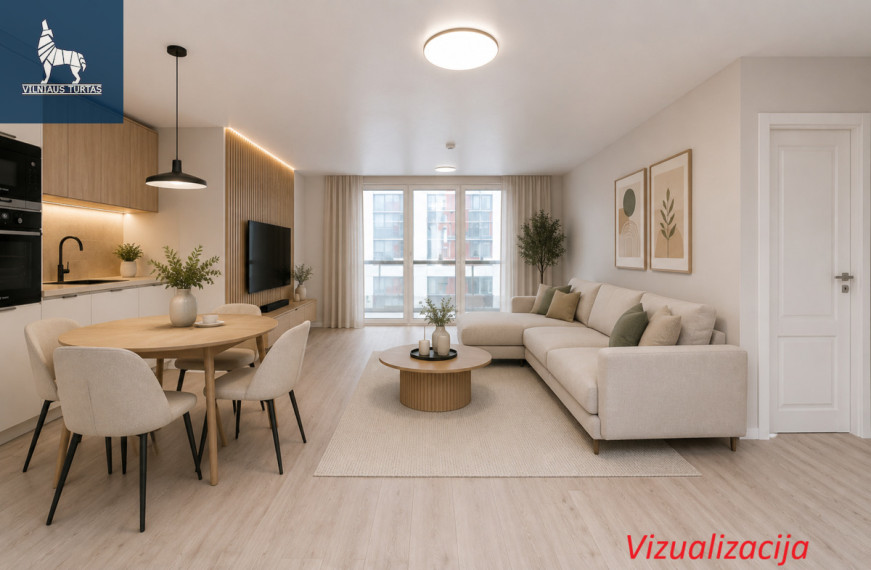Parduodamas butas Daugėliškio g., Šnipiškės, Vilniaus m., Vilniaus m. sav., 70 m2 ploto, 3 kambariai 1