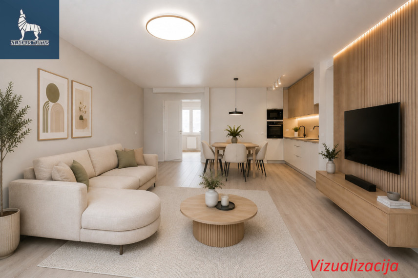 Parduodamas butas Daugėliškio g., Šnipiškės, Vilniaus m., Vilniaus m. sav., 70 m2 ploto, 3 kambariai 3