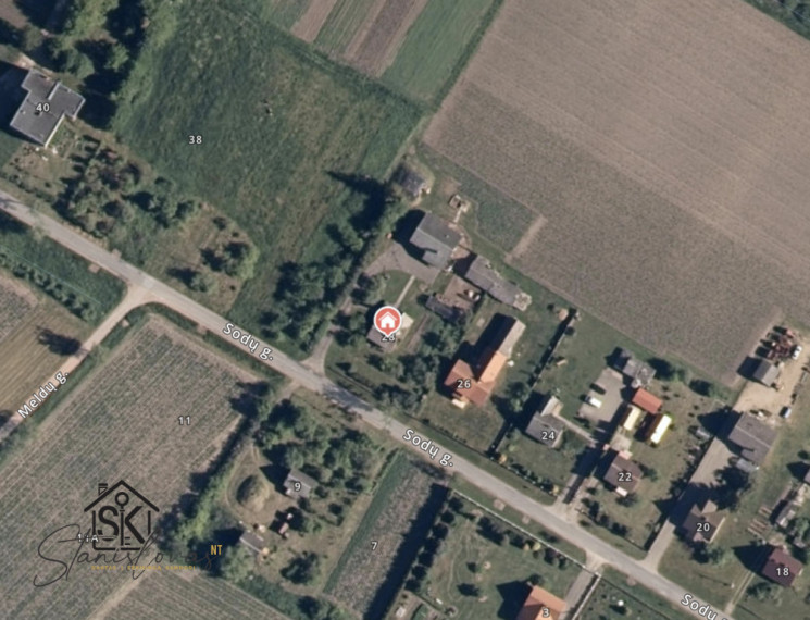 PARDUODAMAS NAMAS SU 29.50 ARŲ ŽEMĖS SKLYPU RUSNĖJE, SODŲ G. 28 45