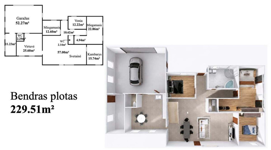 Parduodamas namas Žibučių g., Vydmantų k., Kretingos r. sav., 229.51 m2 ploto, 1 aukštai 38