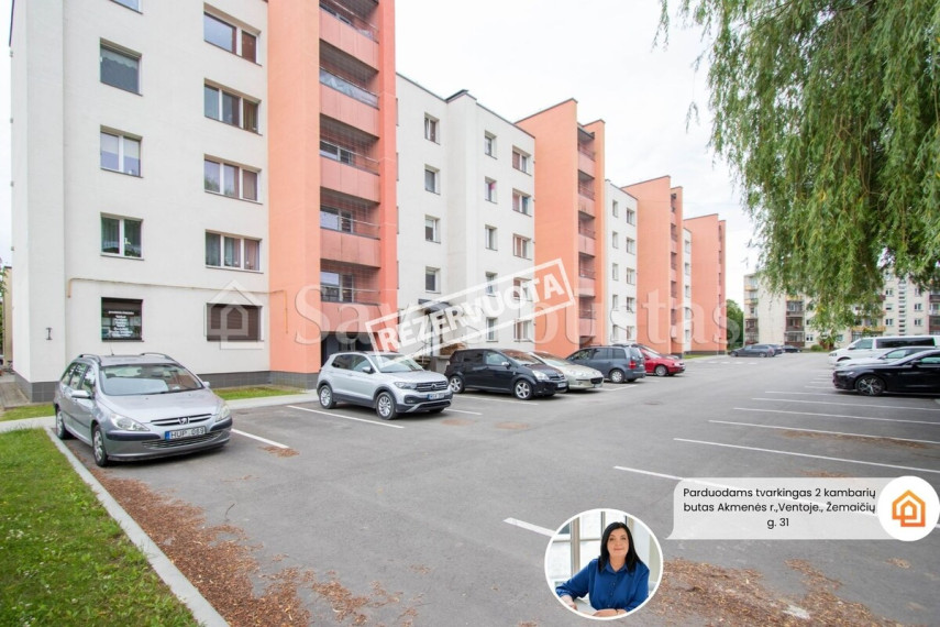 Parduodamas butas Ventos m., Akmenės r. sav., 49.4 m2 ploto, 2 kambariai 1