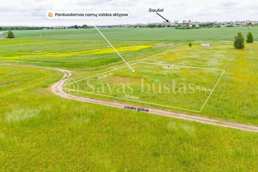 Parduodamas  sklypas Paitaičių k., Šiaulių r. sav., 12.68 a ploto 2