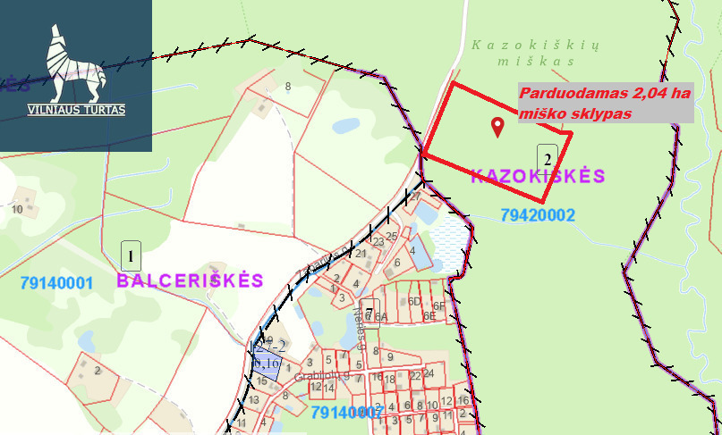 Parduodamas  sklypas Medžiolų k., Elektrėnų sav., 2.04 a ploto 2