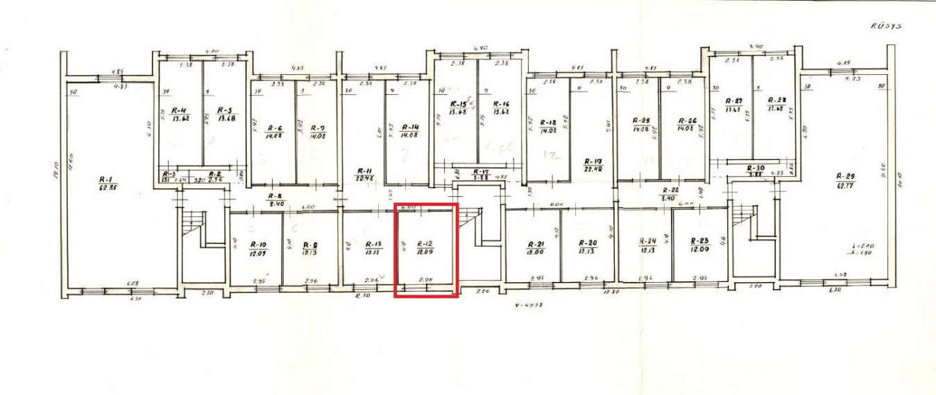 Parduodamas butas Darbininkų g., Upninkų k., Jonavos r. sav., 46.02 m² ploto 5 kambariai 7