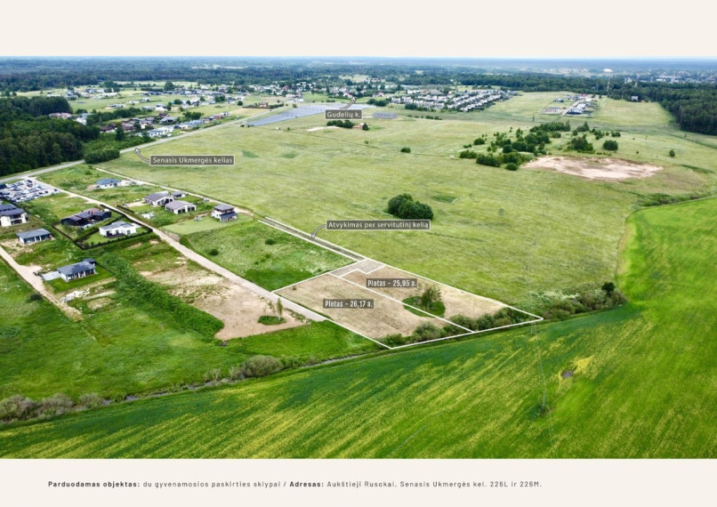 Parduodamas  sklypas Senasis Ukmergės kel., Aukštųjų Rusokų k., Vilniaus r. sav., 26.17 a ploto 9