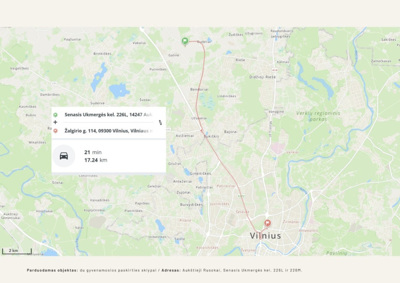Parduodamas  sklypas Senasis Ukmergės kel., Aukštųjų Rusokų k., Vilniaus r. sav., 26.17 a ploto 12