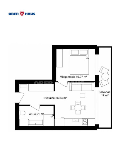 Parduodamas butas Viršilų g., Viršuliškės, Vilniaus m., Vilniaus m. sav., 42.35 m2 ploto, 2 kambariai 19