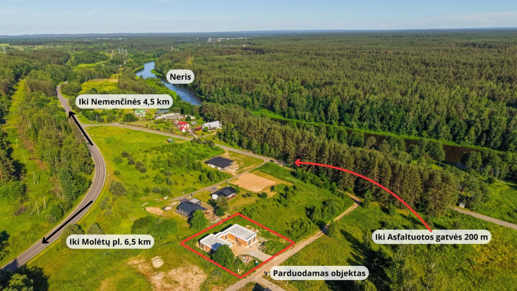Parduodamas namas Skirgiškių g., Kermušiškių k., Vilniaus r. sav., 120 m2 ploto, 1 aukštai 2