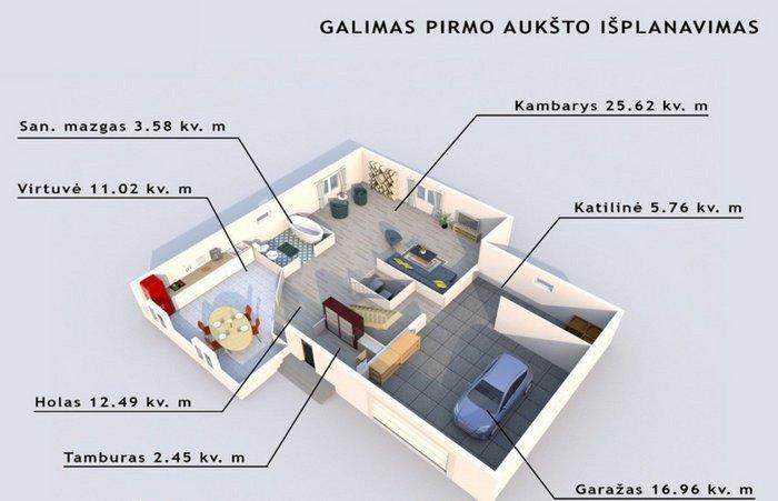 Parduodamas namas Jankiškių g., Vilkpėdė, Vilniaus m., Vilniaus m. sav., 138.66 m² ploto 3 kambariai 10