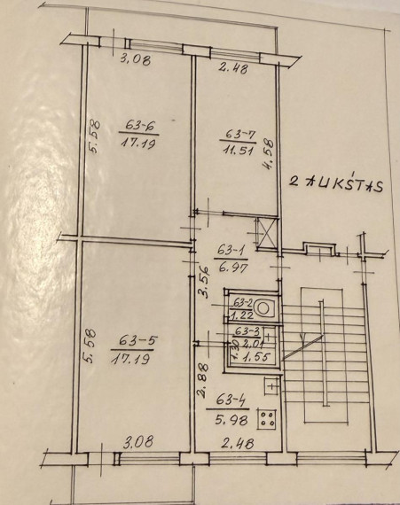 Parduodamas butas Gegužių g., Lieporiai, Šiaulių m., Šiaulių m. sav., 62.00 m² ploto 3 kambariai 16