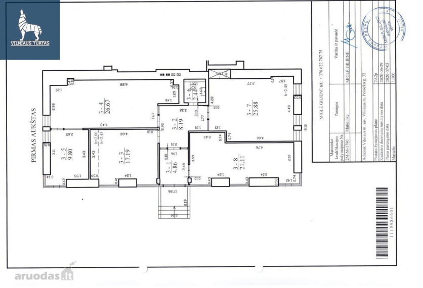 Parduodamos administracinės patalpos Polocko g., Užupis, Vilniaus m., Vilniaus m. sav., 116.14 m2 ploto 18