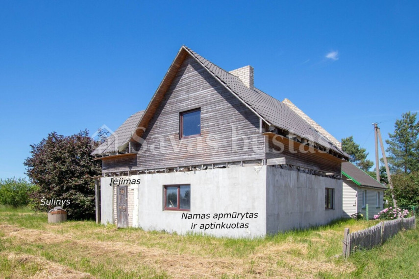 Parduodamas namas Pelkelės k., Akmenės r. sav., 1 m2 ploto, 1 aukštai 2