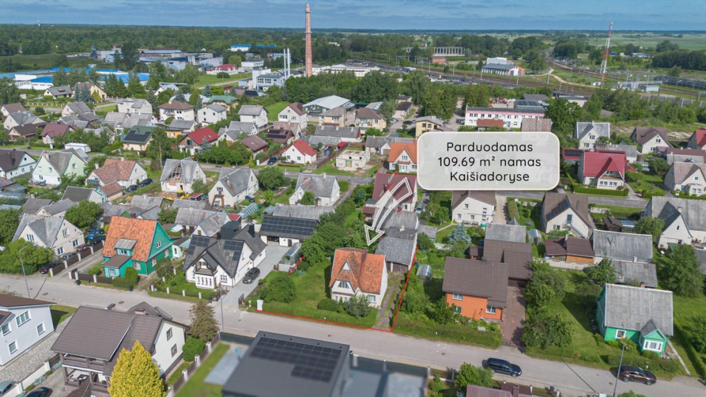 Parduodamas namas Žemaitės g., Kaišiadorių m., Kaišiadorių r. sav., 109.69 m2 ploto, 2 aukštai 2