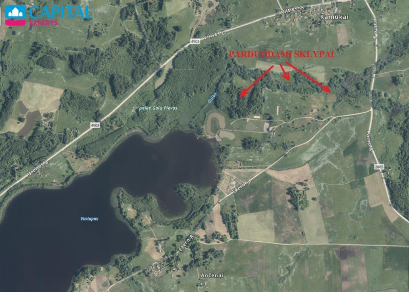 Parduodamas  sklypas Kaniūkų k., Molėtų r. sav., 110 a ploto 6
