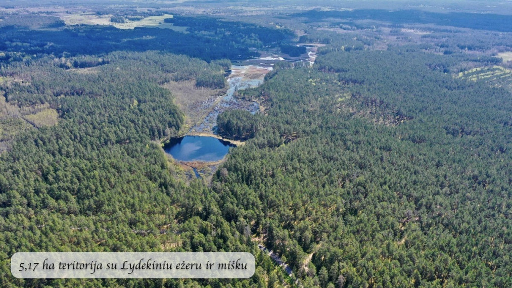 Parduodamas sklypas Šeškučių kaime, Vilniaus r., netoli Tapelio ežero, su į sklypą įeinančiu Lydekinio ežeru, 519 a ploto 1