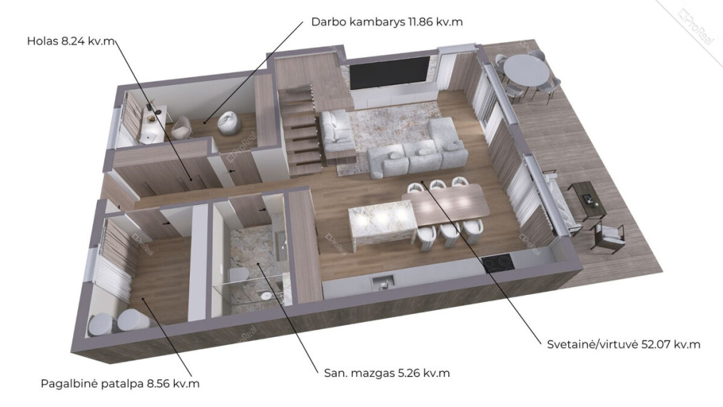 Parduodamas namas Barsukynės g., Vilniaus m., Vilniaus m. sav., 158.69 m2 ploto, 1 aukštai 20