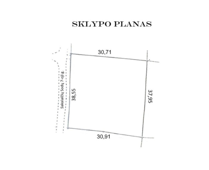 Parduodamas sklypas pietvakarinėje Vilniaus miesto dalyje, Sakalaičių Sodų 7-oji gatvėje, 11.44 a ploto 6