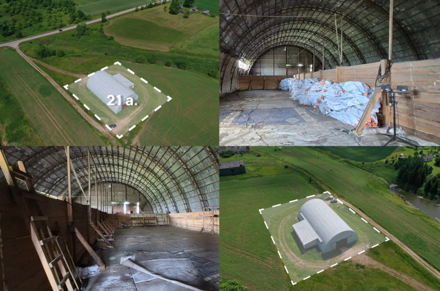 Parduodamos gamybinės, kitos paskirties, sandėliavimo patalpos Draugystės g., Žibintų k., Jurbarko r. sav., 2320.03 m2 ploto 3