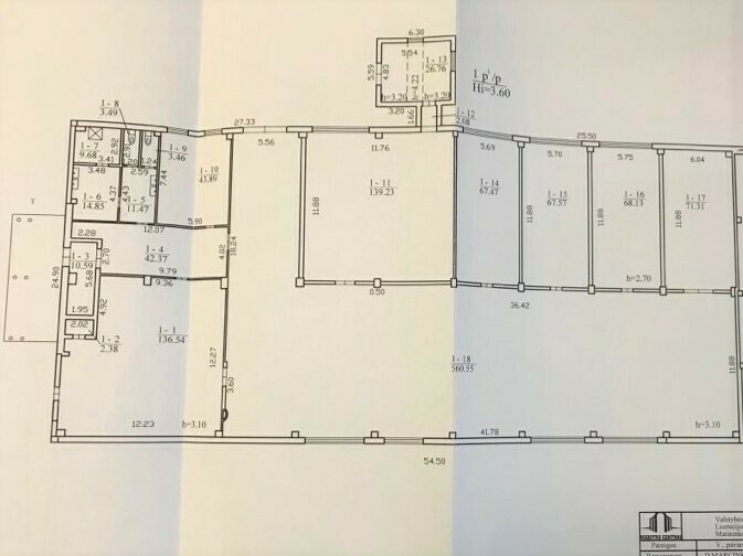 Parduodamos gamybinės, kitos paskirties patalpos Dūkšto kel. , Visagino m., Visagino sav., 1310.66 m2 ploto 5