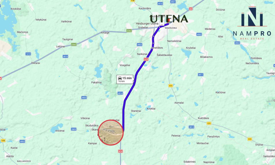 Molėtų raj., Mažeikių k., parduodamas 1,157 ha pramoninės-sandėliavimo paskirties sklypas 8