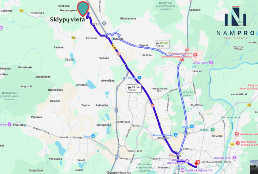 Vilniaus rajone, Raisteniškėse, parduodamas 2 ha sklypų masyvas namų statybai 17