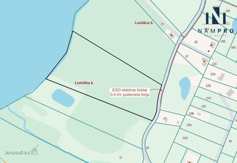 Molėtų raj., Liešiškių k., šalia Galuono ežero, parduodamas 1.632 a ploto sklypas 14