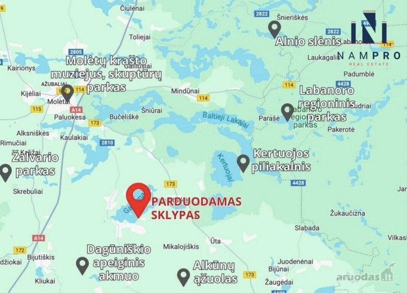 Molėtų raj., Liešiškių k., šalia Galuono ežero, parduodamas 1.632 a ploto sklypas 19