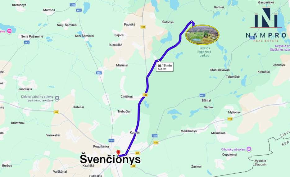 Švenčionių raj.,  Čiūlėnų k., parduodamas 1.1 ha sklypas su tvenkiniu namo statybai 15