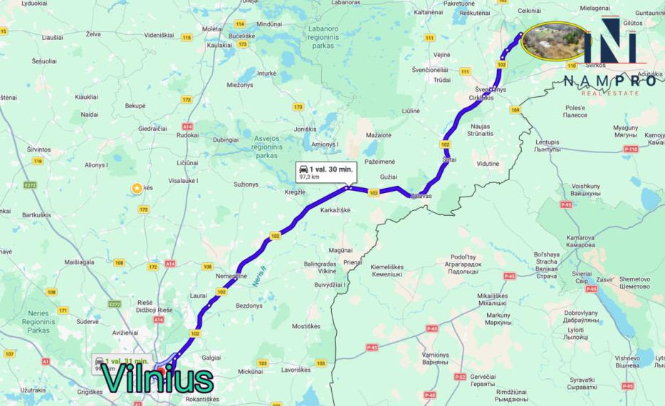 Švenčionių raj.,  Čiūlėnų k., parduodamas 1.1 ha sklypas su tvenkiniu namo statybai 16