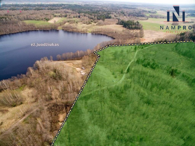 Trakų r., Petrauskų k., prie Juodžiuko ež., parduodamas 12.88 ha ploto sklypas 7
