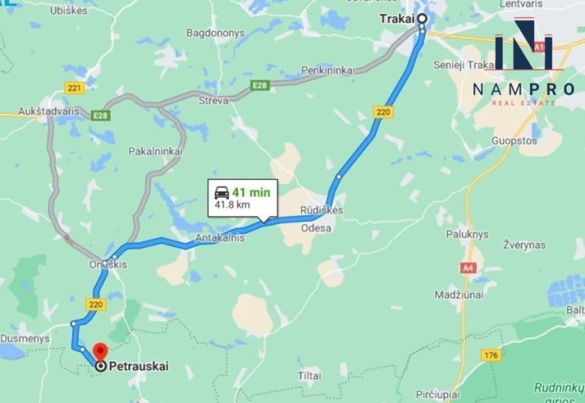 Trakų r., Petrauskų k., prie Juodžiuko ež., parduodamas 12.88 ha ploto sklypas 9