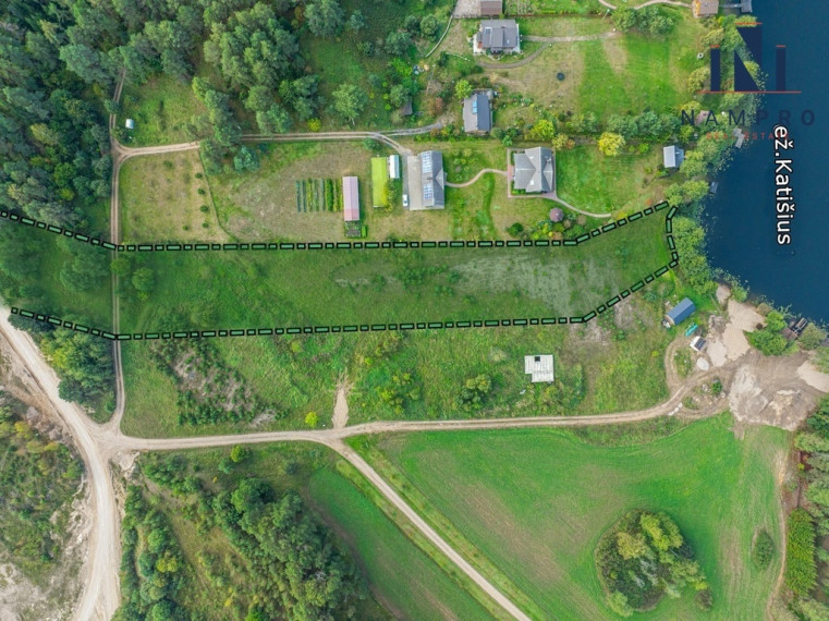 Trakų raj., Katišių k., prie ežero, parduodamas 1 ha ploto namų valdos sklypas 2