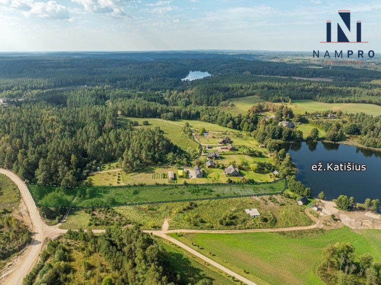 Trakų raj., Katišių k., prie ežero, parduodamas 1 ha ploto namų valdos sklypas 4