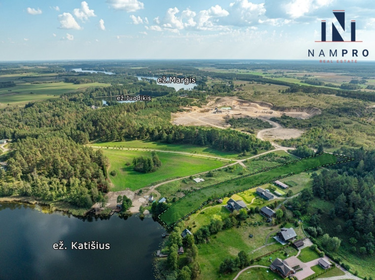 Trakų raj., Katišių k., prie ežero, parduodamas 1 ha ploto namų valdos sklypas 7