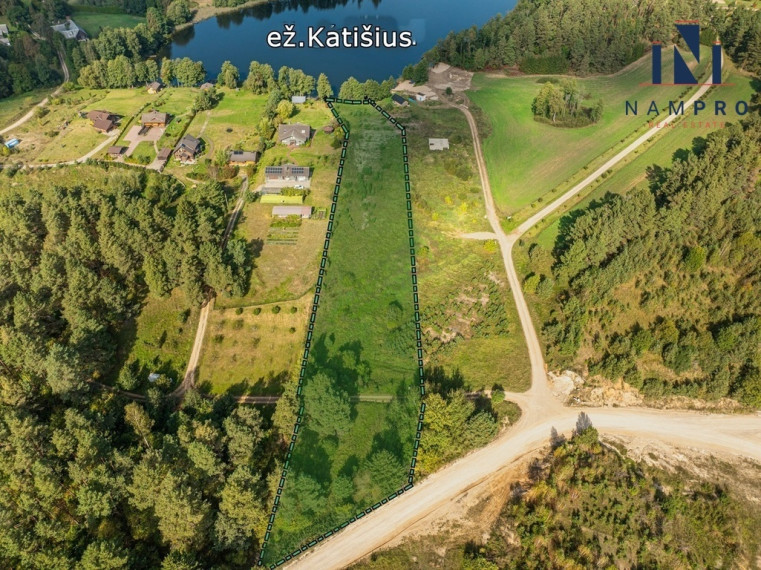 Trakų raj., Katišių k., prie ežero, parduodamas 1 ha ploto namų valdos sklypas 8