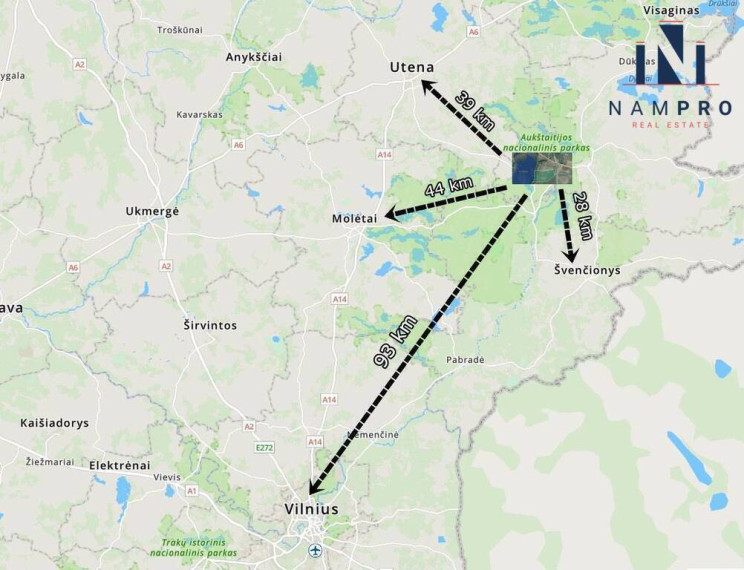 Ignalinos raj., Maksiūnų kaime, prie Prūdo ežero, parduodama 1/2 (1,75 ha) iš 3,5 ha sklypo dalis 24