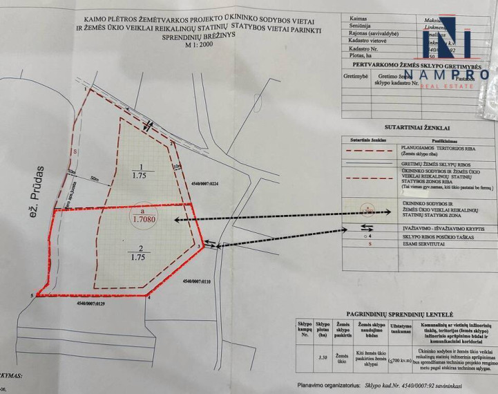 Ignalinos raj., Maksiūnų kaime, prie Prūdo ežero, parduodama 1/2 (1,75 ha) iš 3,5 ha sklypo dalis 27