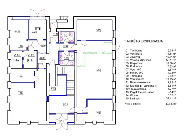 Parduodamos administracinės, gamybinės, kitos paskirties, maitinimo, sandėliavimo patalpos Ratnyčios g., Druskininkų m., Druskininkų sav., 435.7 m2 ploto 5