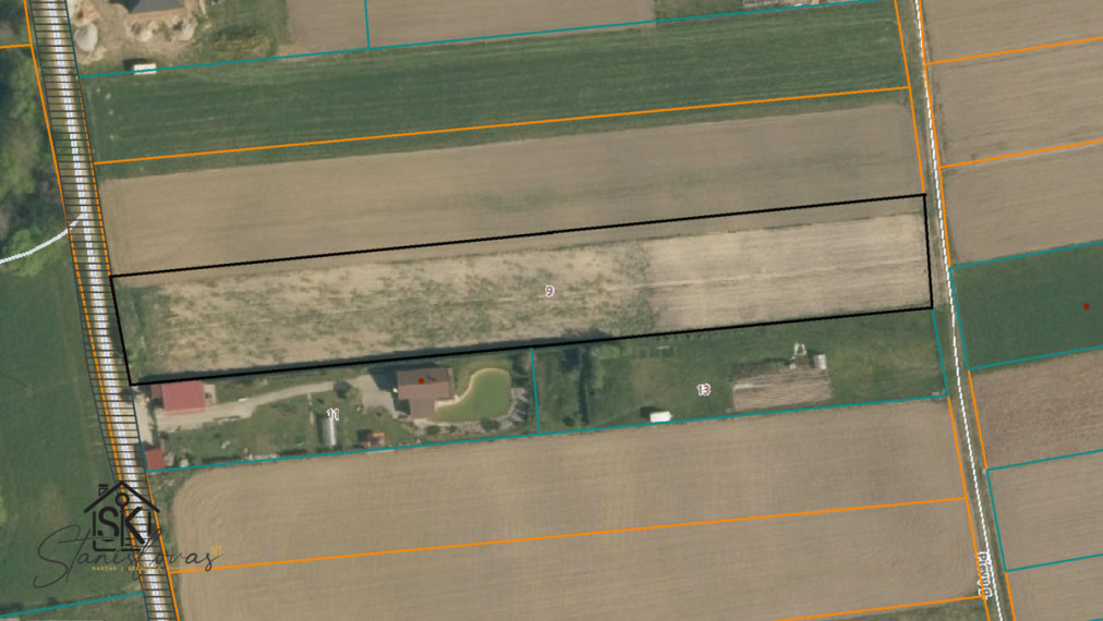 PARDUODAMAS 50 ARŲ NAMŲ VALDOS SKLYPAS MEISKIŲ K., PIEVŲ G. 9 14