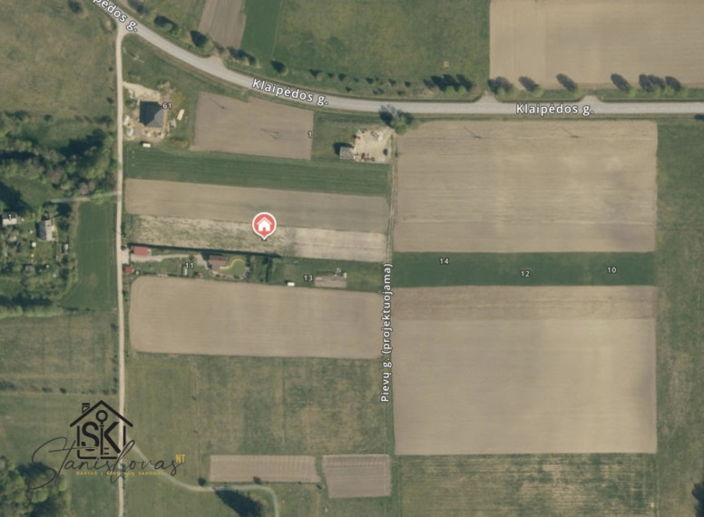 PARDUODAMAS 50 ARŲ NAMŲ VALDOS SKLYPAS MEISKIŲ K., PIEVŲ G. 9 15